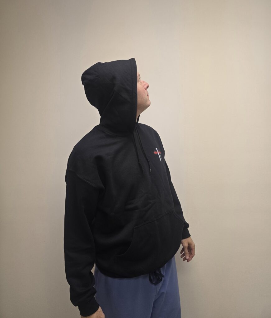 The King Of Gentiles black heavyweight Christian streetwear hoodie representing faith identity and declaration
